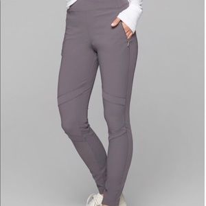 Athleta Highline Hybrid Summiter High Waist Full Length Silver Bell Tight Size 4